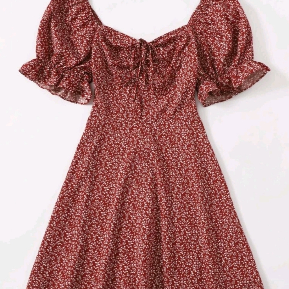 Drawstring Milkmaid Dress